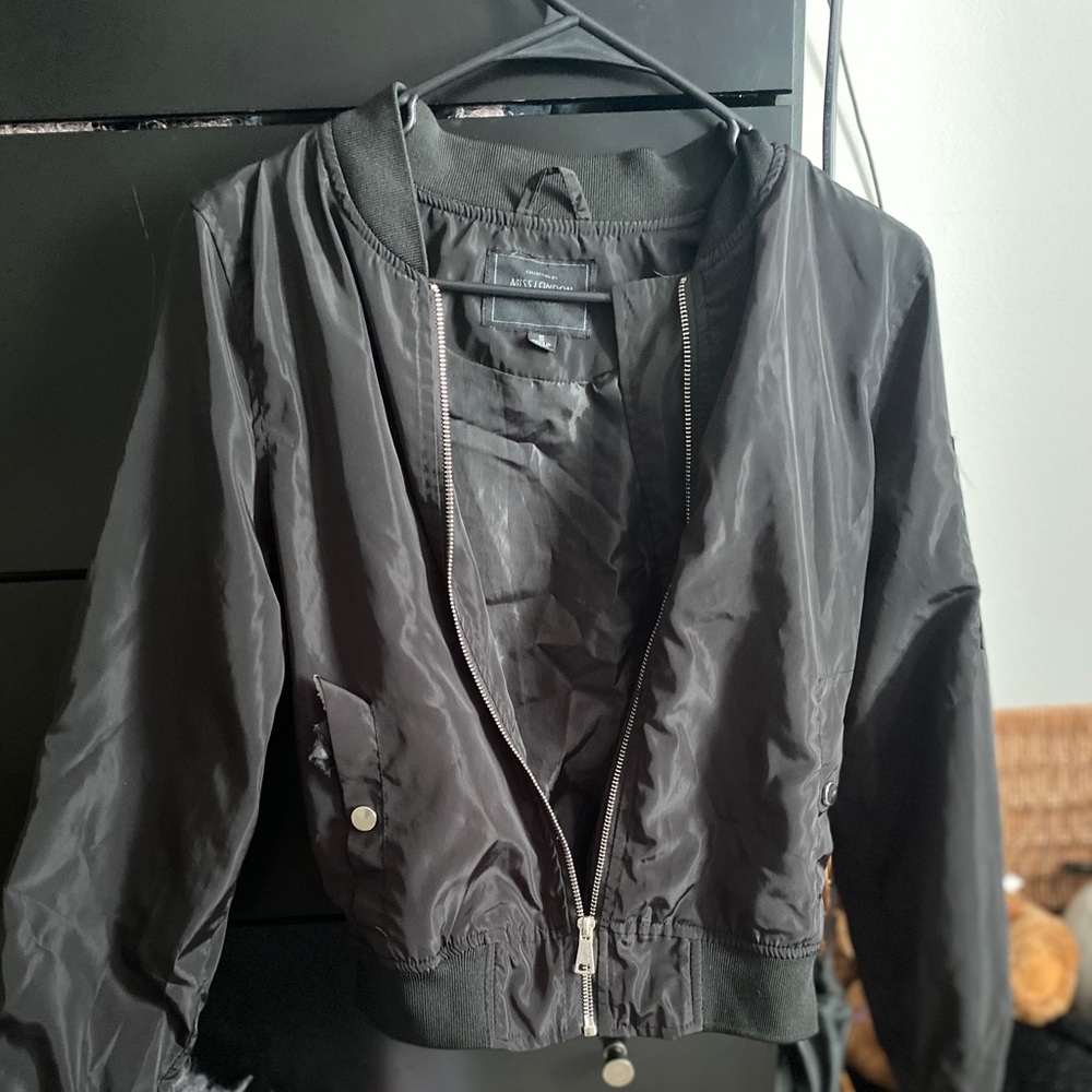 Black Bomber Jacket